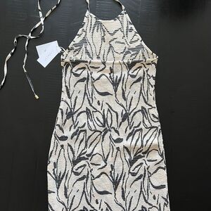 l*space Cream & Black One-Shoulder Knit Dress